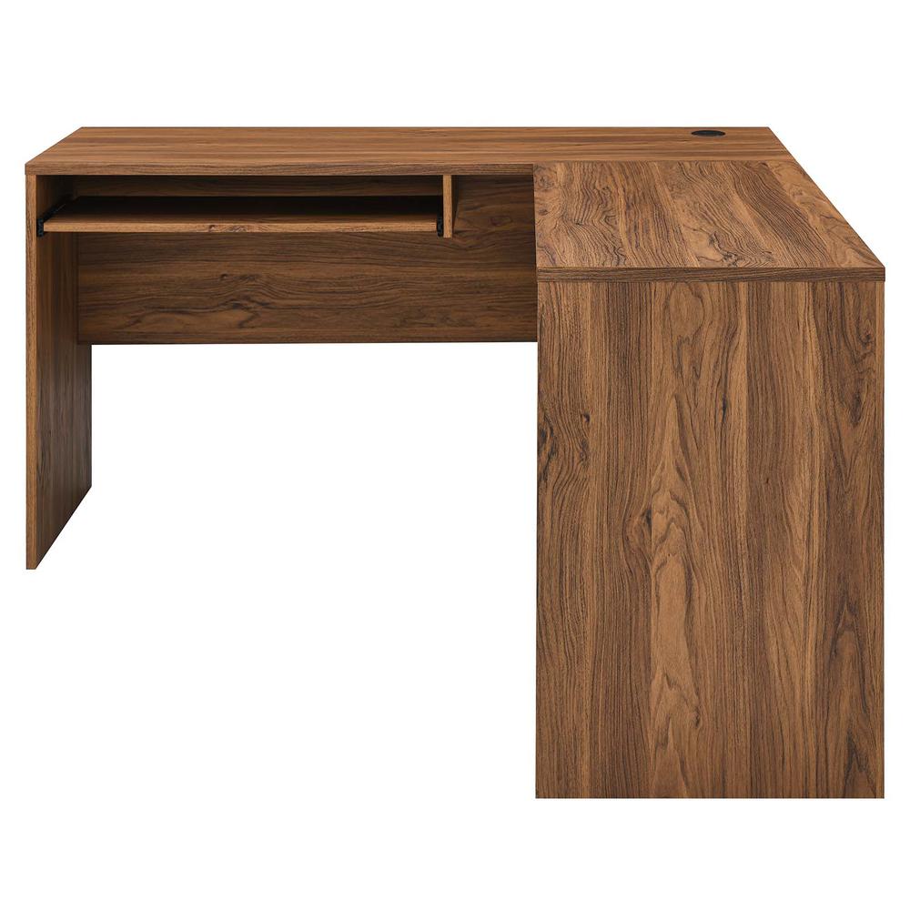 Venture L-Shaped Wood Office Desk. Picture 6