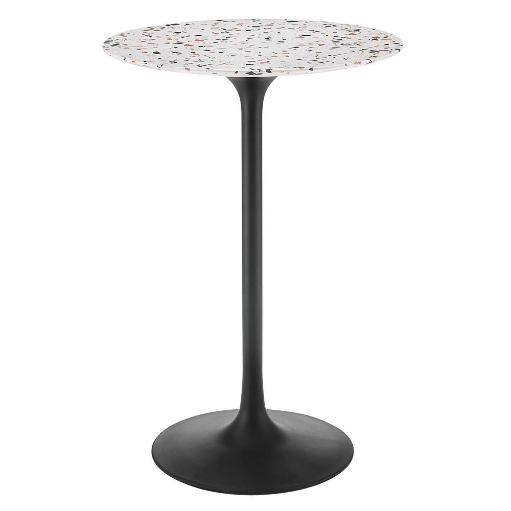 Lippa 28" Round Terrazzo Bar Table. Picture 1