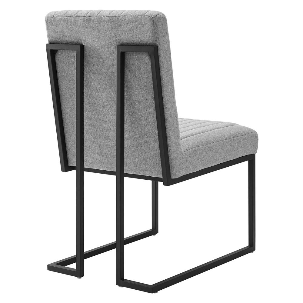 Indulge Channel Tufted Fabric Dining Chairs - Set of 2. Picture 4
