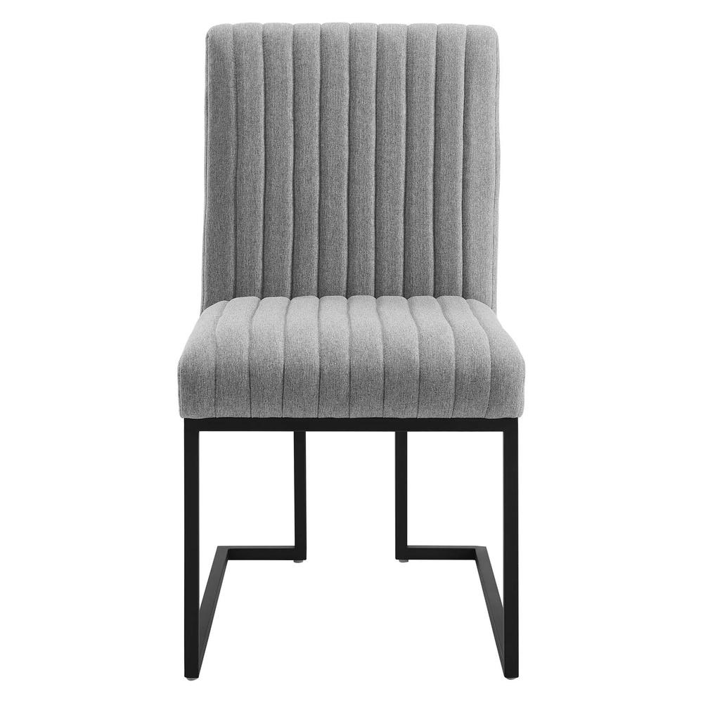 Indulge Channel Tufted Fabric Dining Chairs - Set of 2. Picture 6
