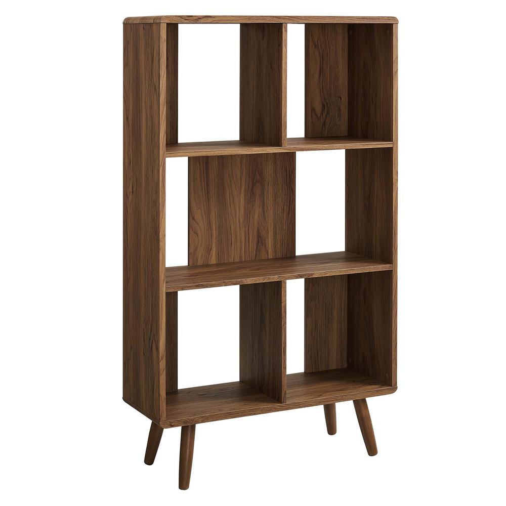 Transmit 5 Shelf Wood Grain Bookcase. Picture 1