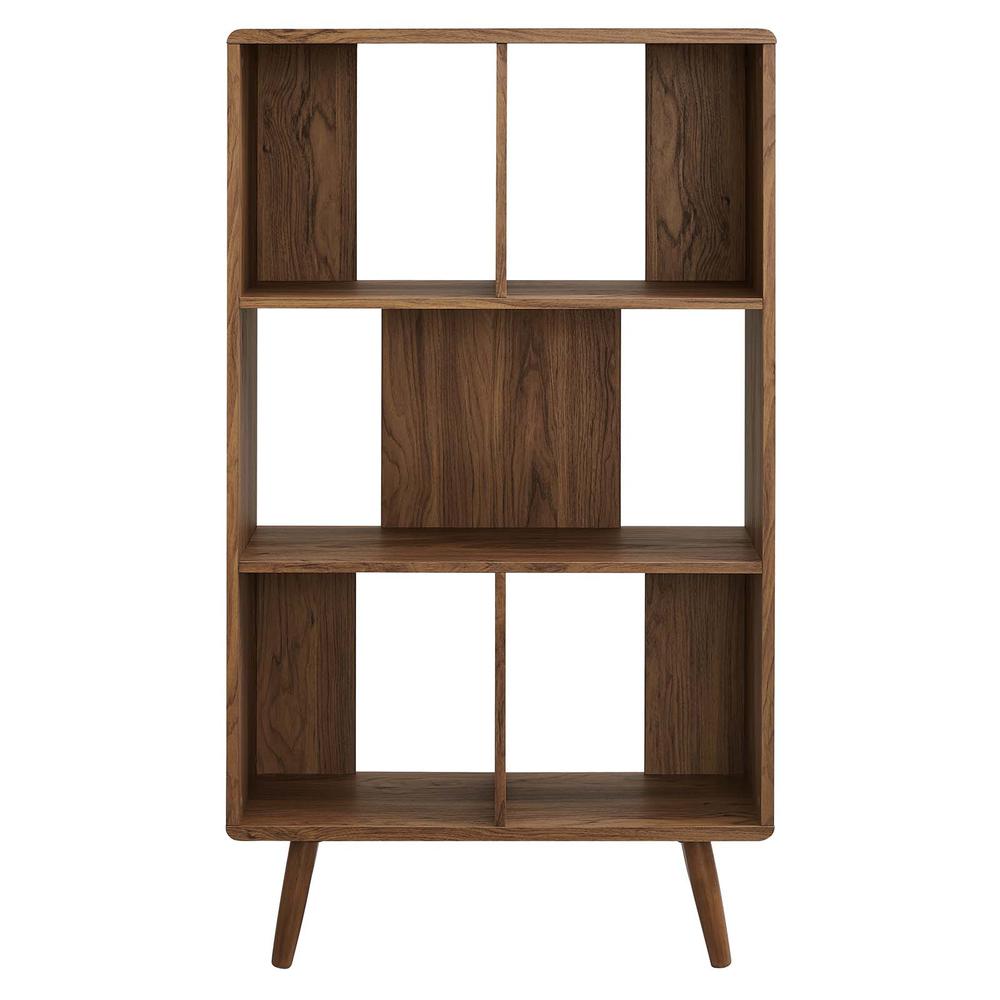 Transmit 5 Shelf Wood Grain Bookcase. Picture 3