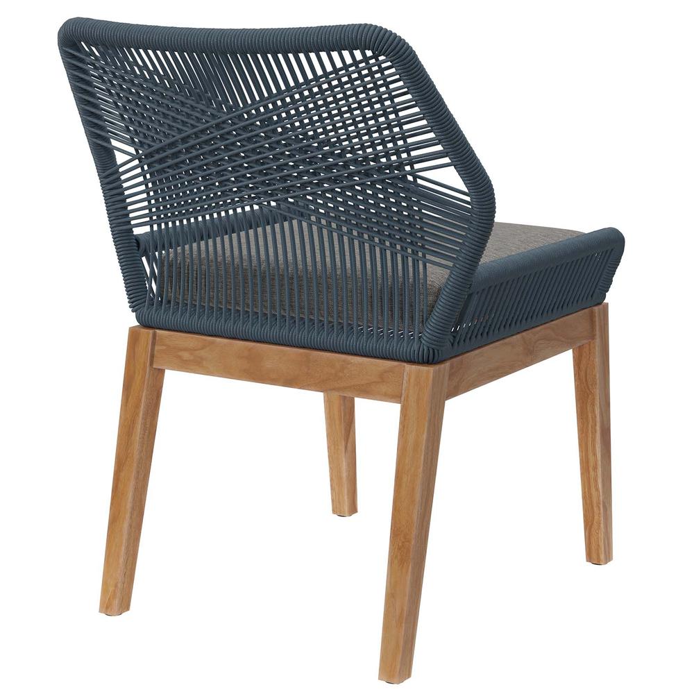 Wellspring Outdoor Patio Teak Wood Dining Chair. Picture 3