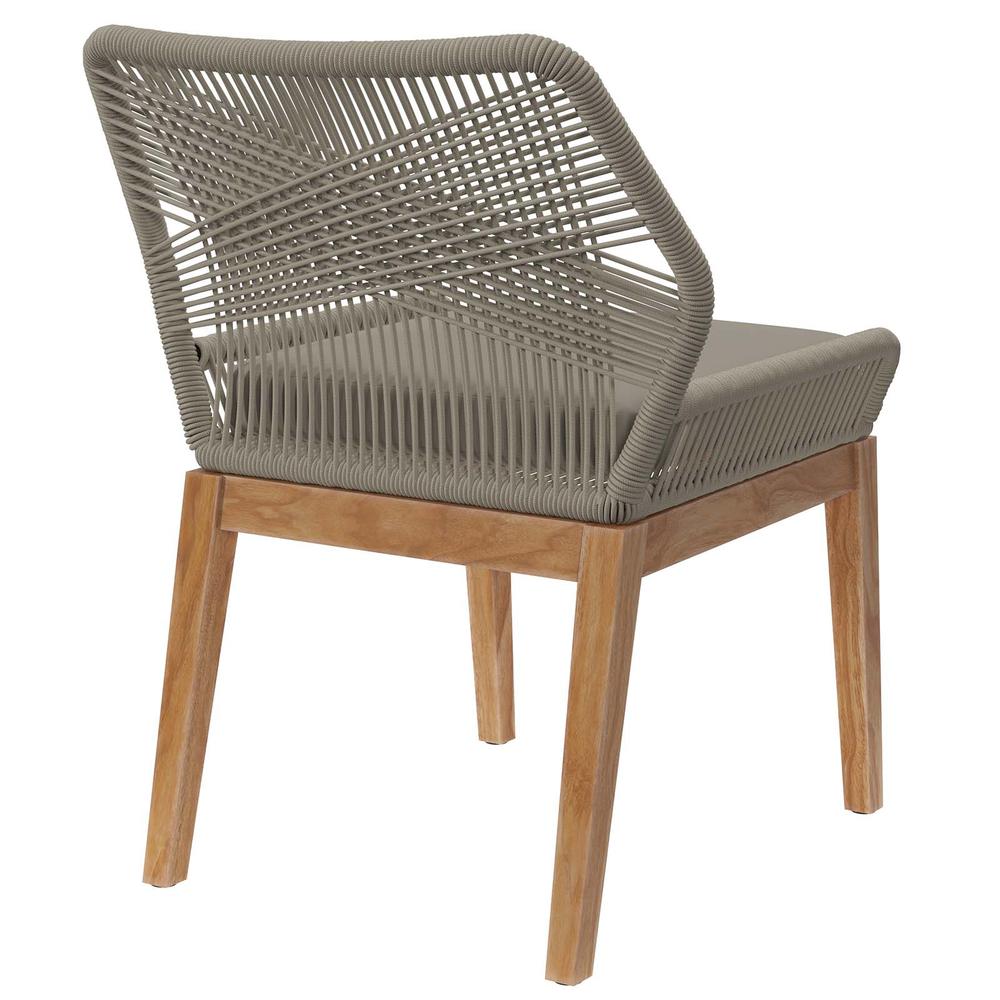 Wellspring Outdoor Patio Teak Wood Dining Chair. Picture 3