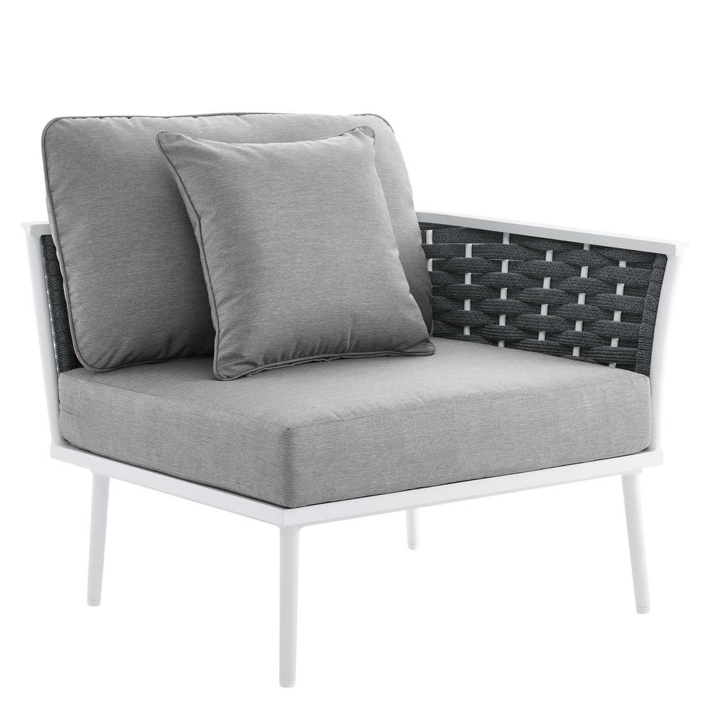 Stance 4 Piece Outdoor Patio Aluminum Sectional Sofa Set. Picture 6