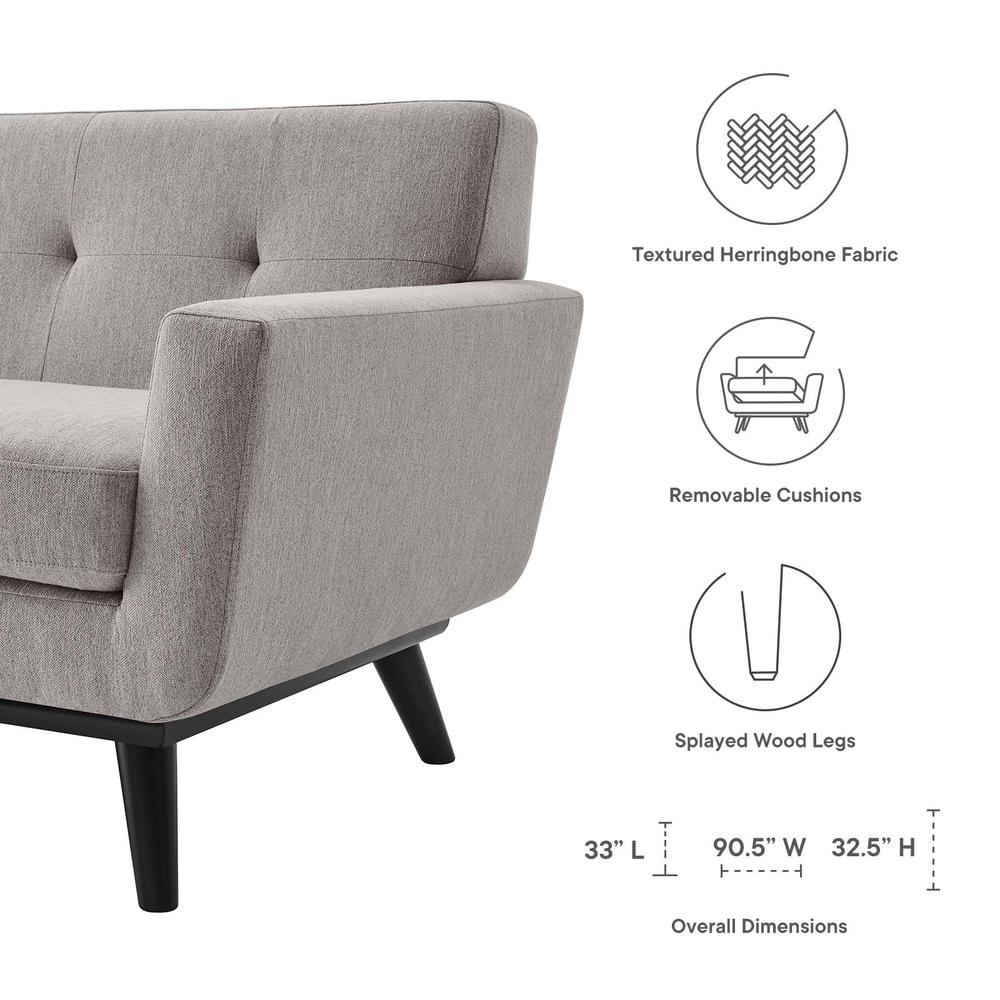 Engage Herringbone Fabric Sofa. Picture 6