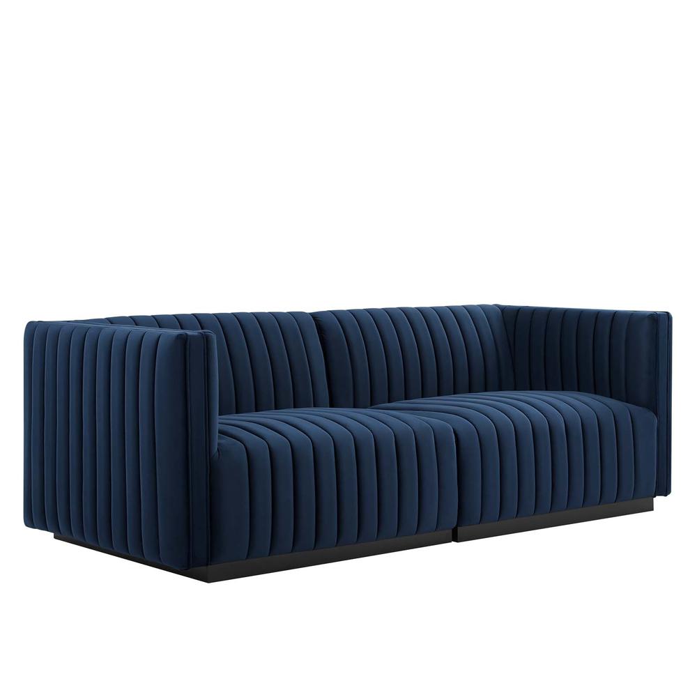 Conjure Channel Tufted Performance Velvet Loveseat. The main picture.