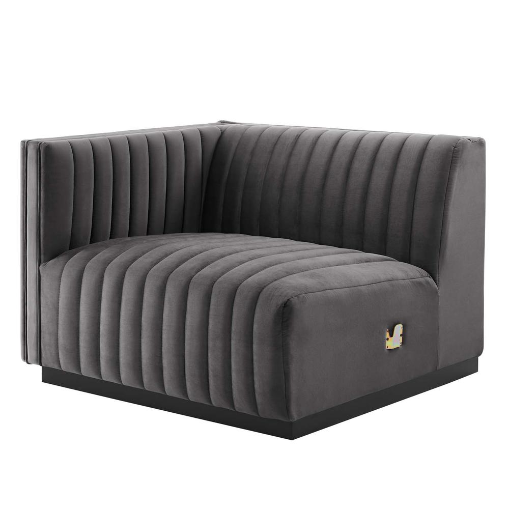 Conjure Channel Tufted Performance Velvet 6-Piece Sectional. Picture 3