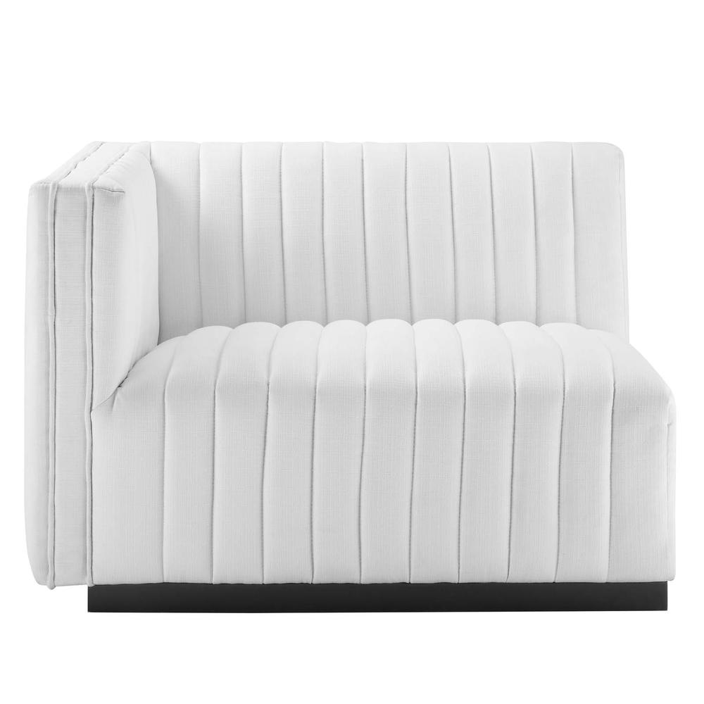 Conjure Channel Tufted Upholstered Fabric Sofa. Picture 4