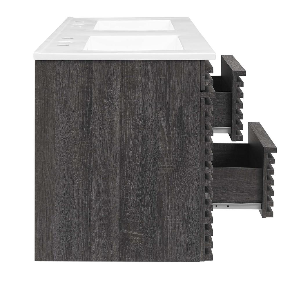 Render 48" Wall-Mount Bathroom Vanity. Picture 3