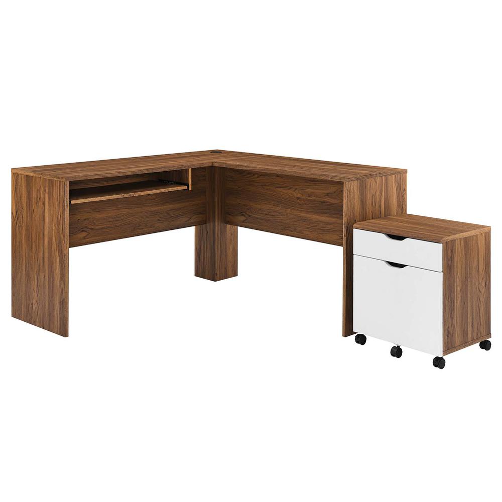 Envision Wood Desk and File Cabinet Set. Picture 1