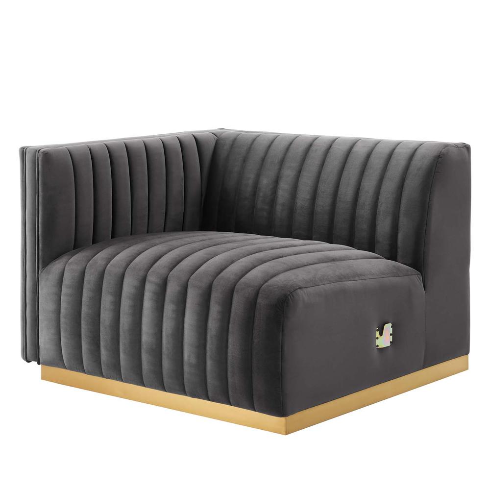 Conjure Channel Tufted Performance Velvet 4-Piece Sofa. Picture 3