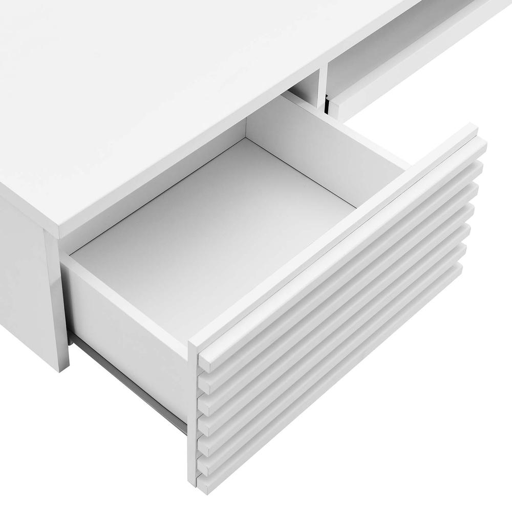 Render Wall Mount Wood Office Desk. Picture 4