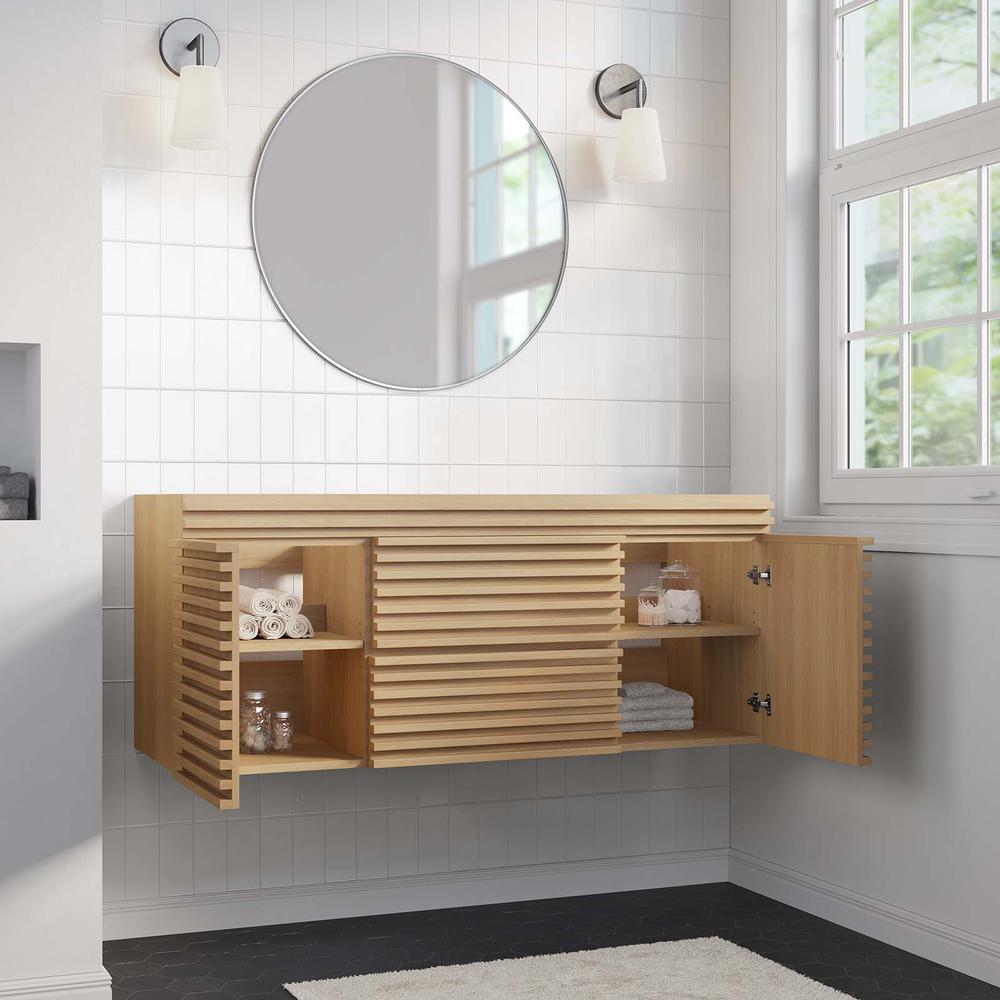 Render 48" Single Sink Compatible (Not Included) Bathroom Vanity Cabinet. Picture 7