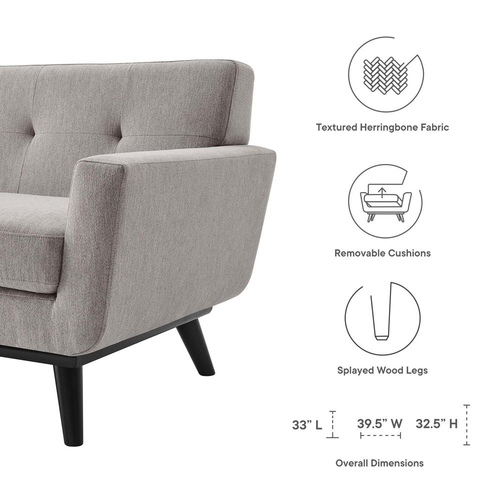 Engage Herringbone Fabric Armchair. Picture 6