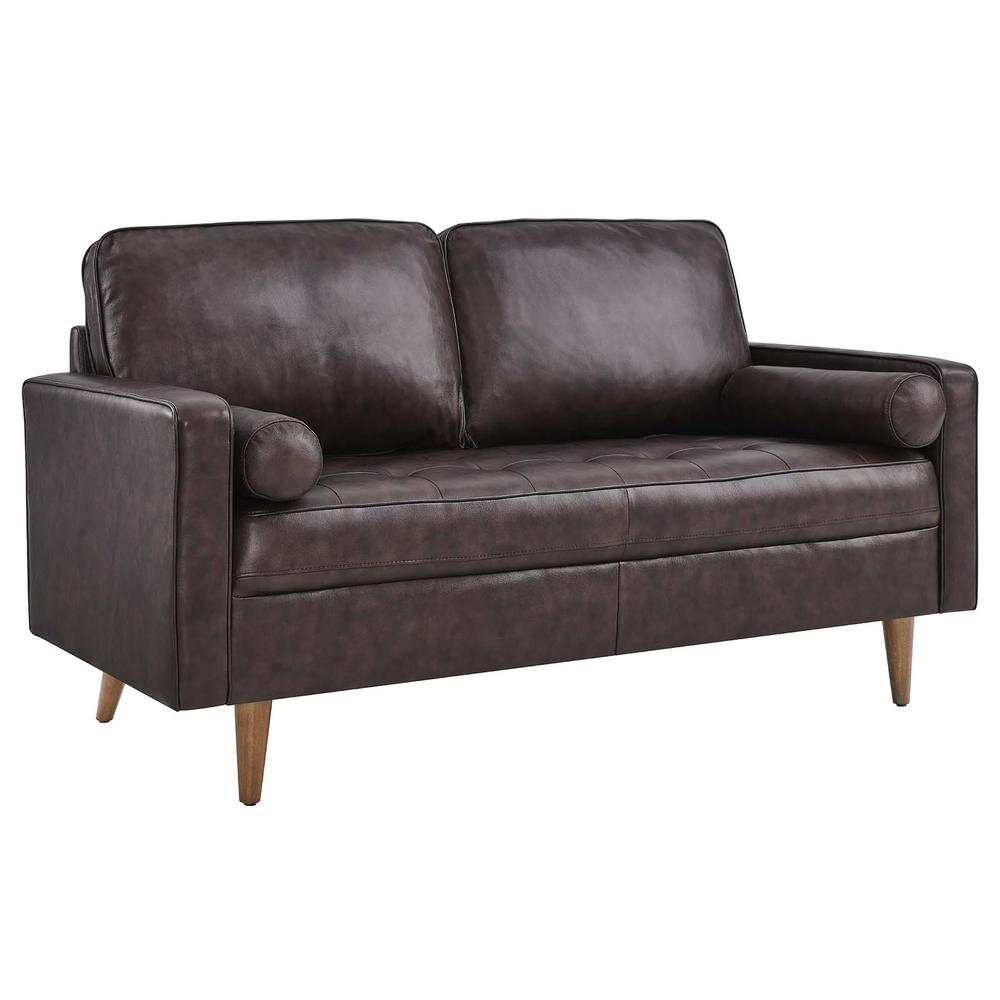 Valour Leather Loveseat. Picture 1