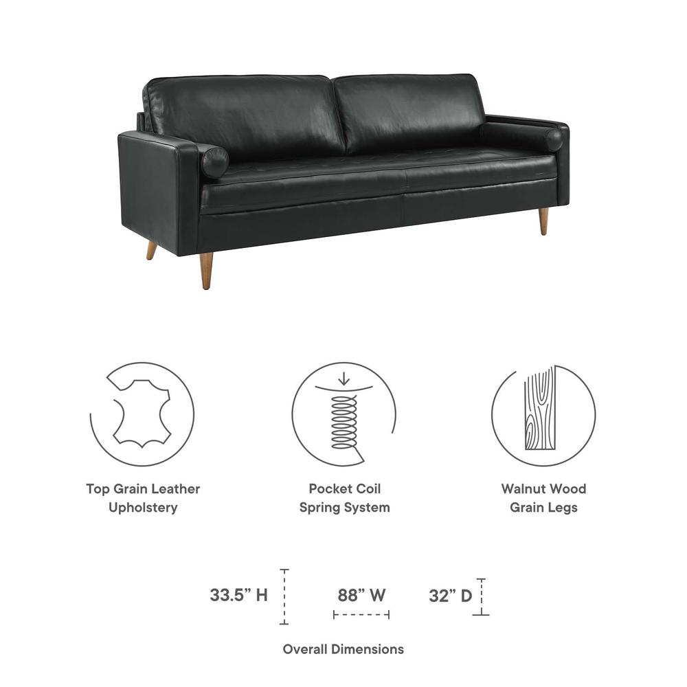 Valour 88" Leather Sofa. Picture 5
