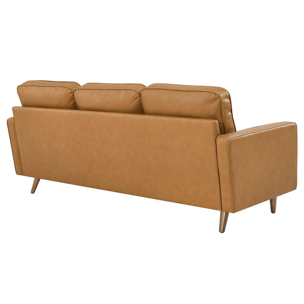 Valour 78" Leather Apartment Sectional Sofa. Picture 3