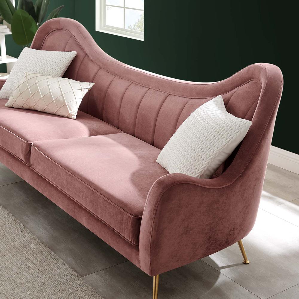 Cheshire Channel Tufted Performance Velvet Sofa. Picture 8