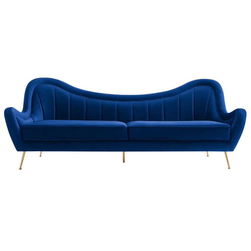 Cheshire Channel Tufted Performance Velvet Sofa. Picture 5