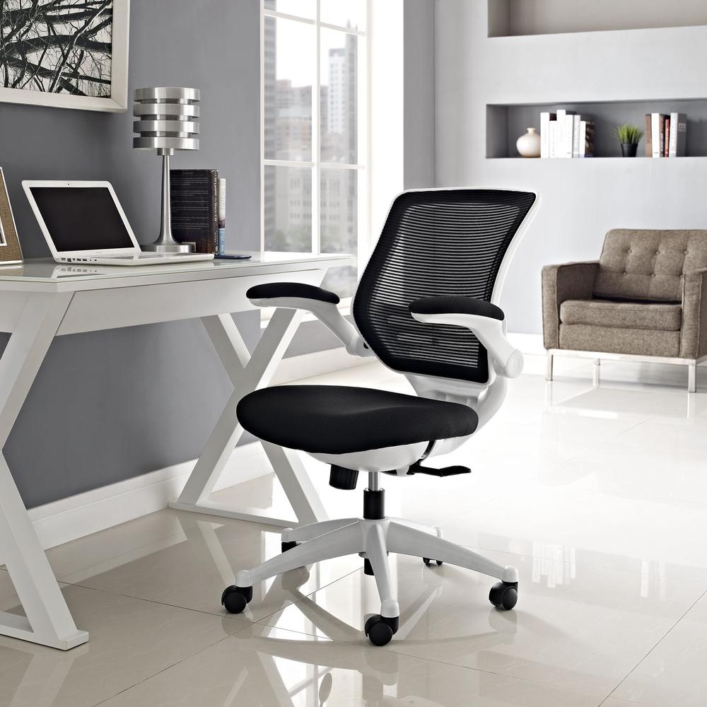 Edge White Base Office Chair. Picture 4