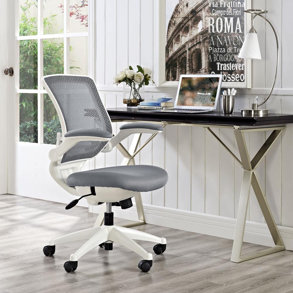 Edge White Base Office Chair. Picture 5