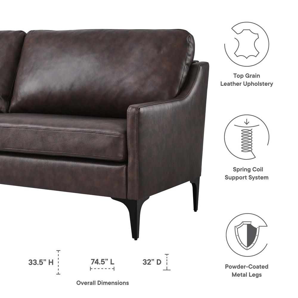 Corland Leather Sofa. Picture 6