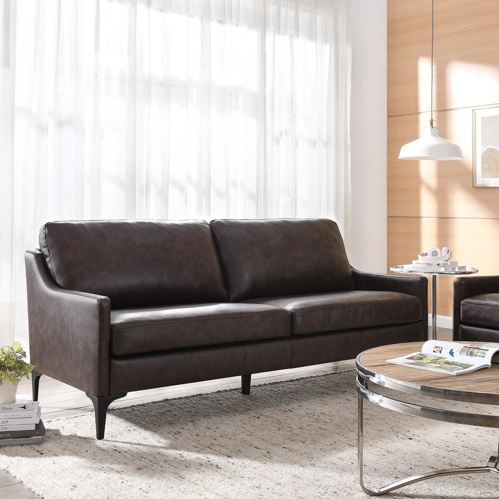 Corland Leather Sofa. Picture 8