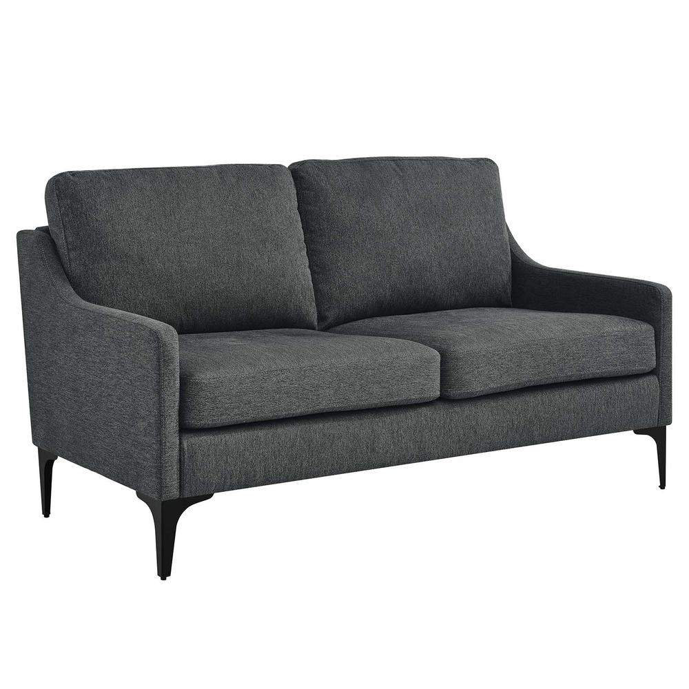 Corland Upholstered Fabric Loveseat. Picture 1