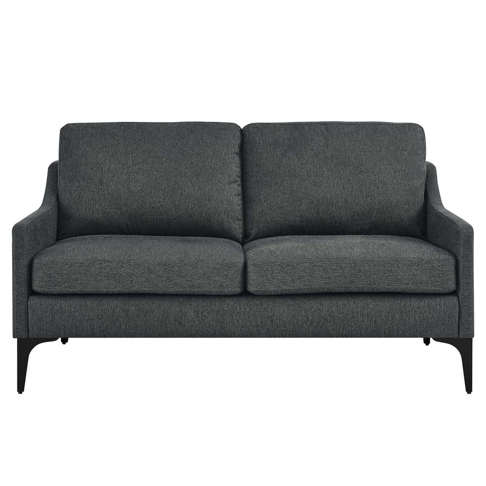 Corland Upholstered Fabric Loveseat. Picture 4