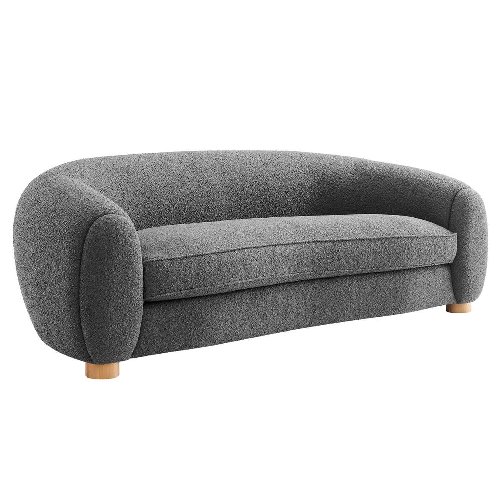 Abundant Boucle Upholstered Fabric Sofa. Picture 1