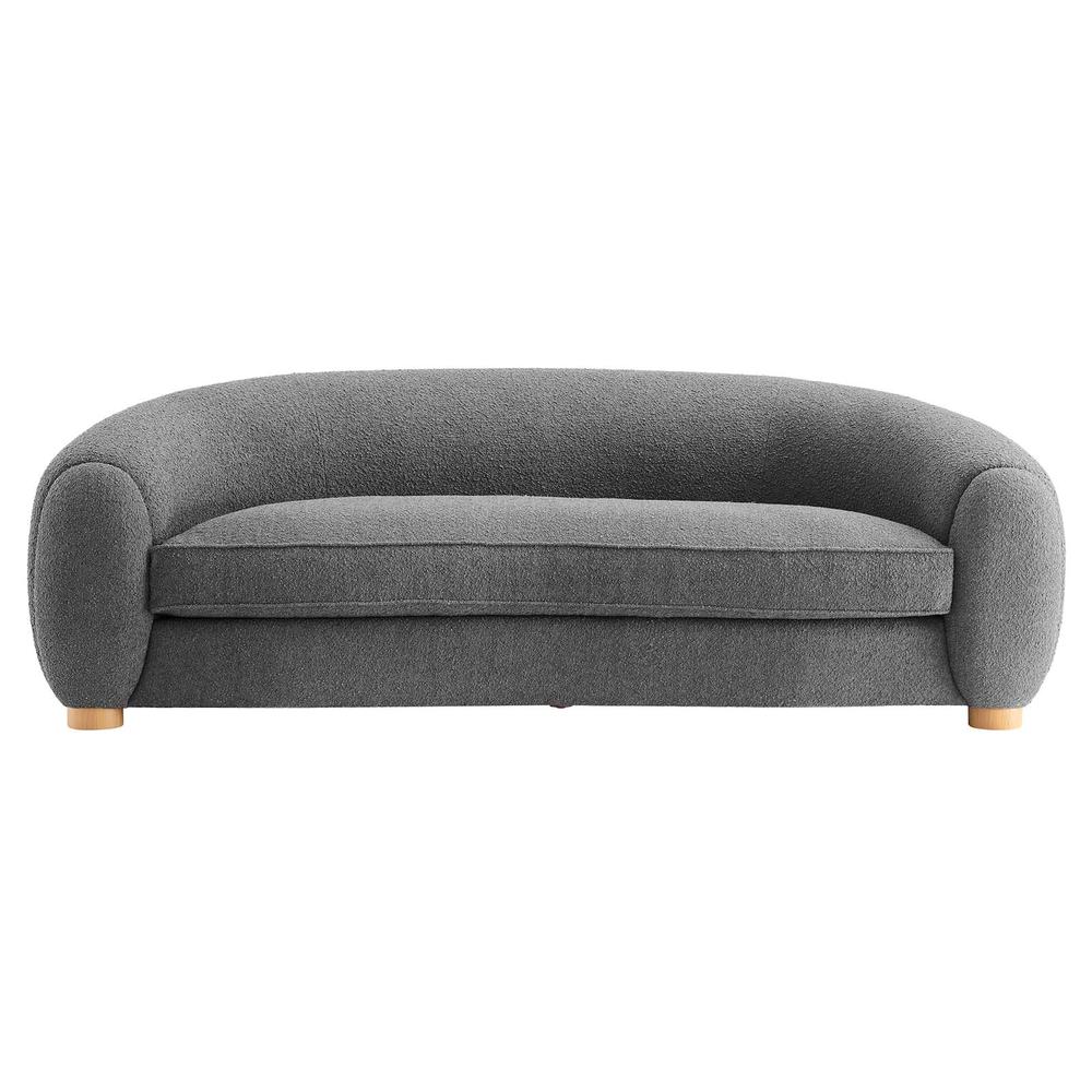 Abundant Boucle Upholstered Fabric Sofa. Picture 6