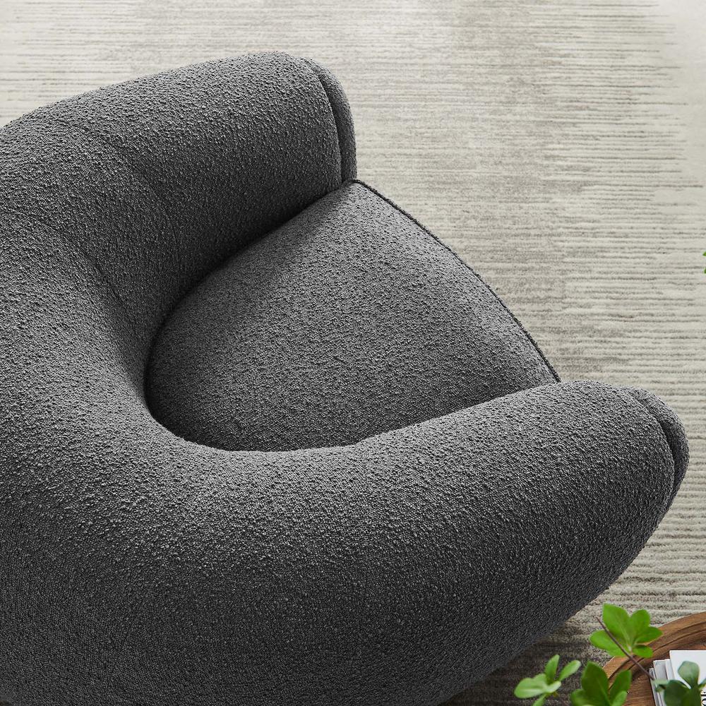 Abundant Boucle Upholstered Fabric Armchair. Picture 7