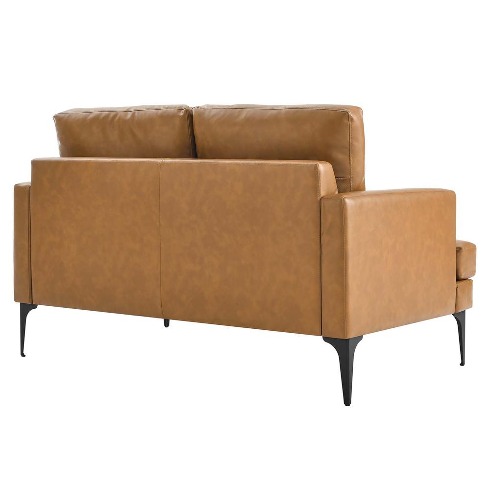 Evermore Vegan Leather Loveseat. Picture 4