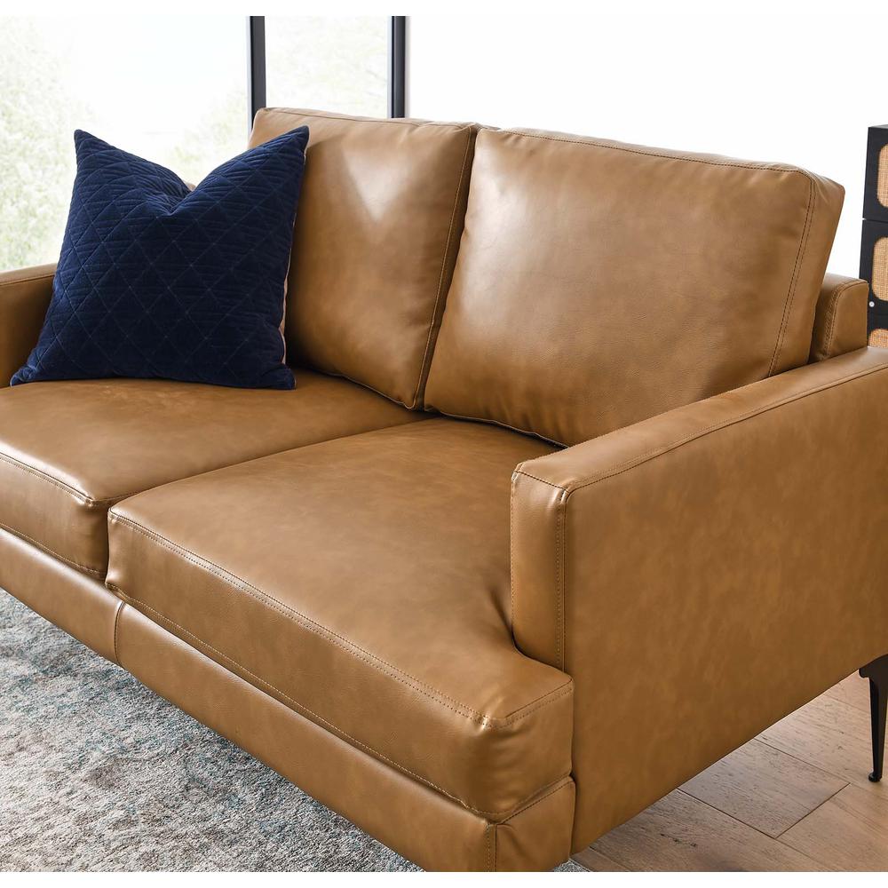 Evermore Vegan Leather Loveseat. Picture 7