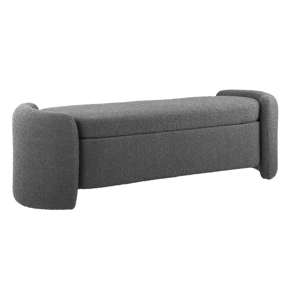 Nebula Boucle Upholstered Bench. Picture 1
