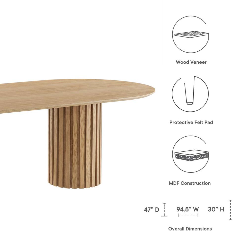 Senja 95" Oval Dining Table. Picture 7