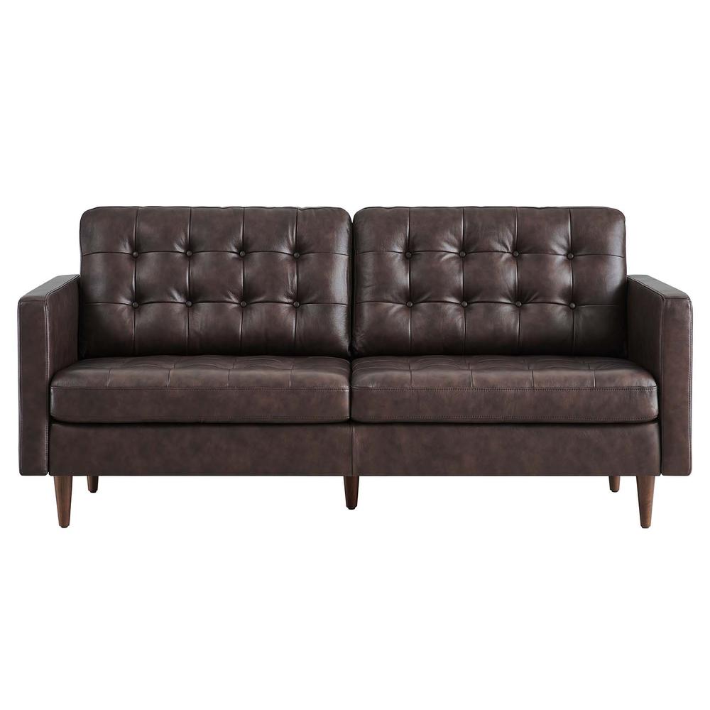 Exalt Tufted Leather Sofa. Picture 4