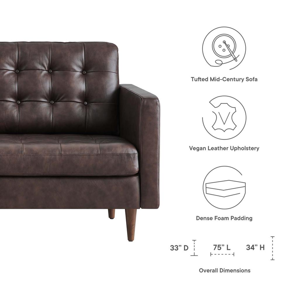 Exalt Tufted Leather Sofa. Picture 7