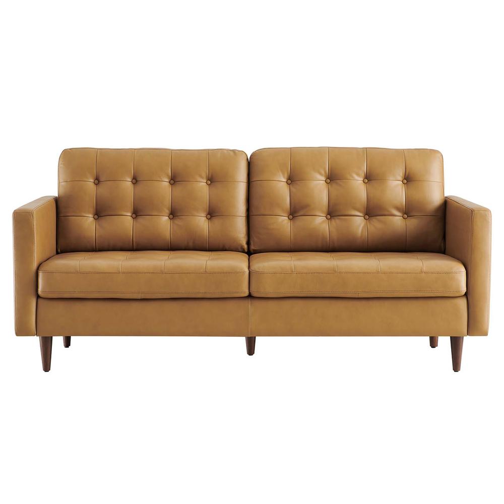 Exalt Tufted Leather Sofa. Picture 4