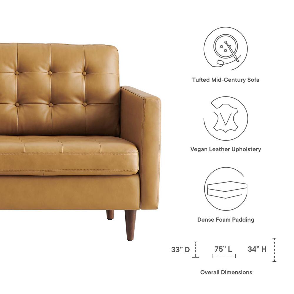 Exalt Tufted Leather Sofa. Picture 7
