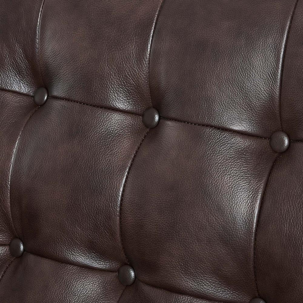 Exalt Tufted Leather Loveseat. Picture 6