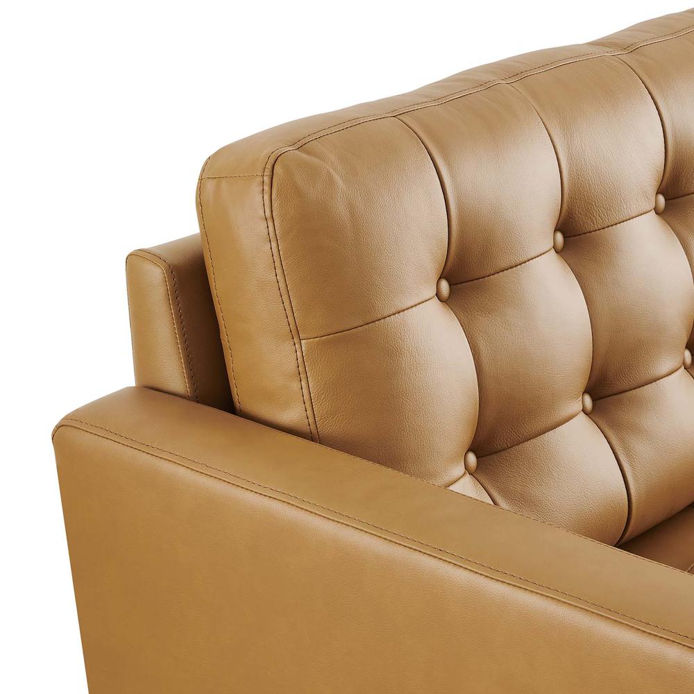 Exalt Tufted Leather Loveseat. Picture 5