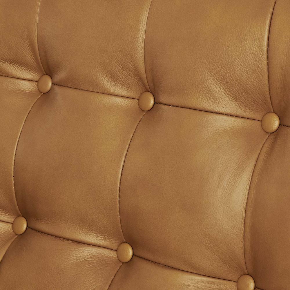 Exalt Tufted Leather Loveseat. Picture 6