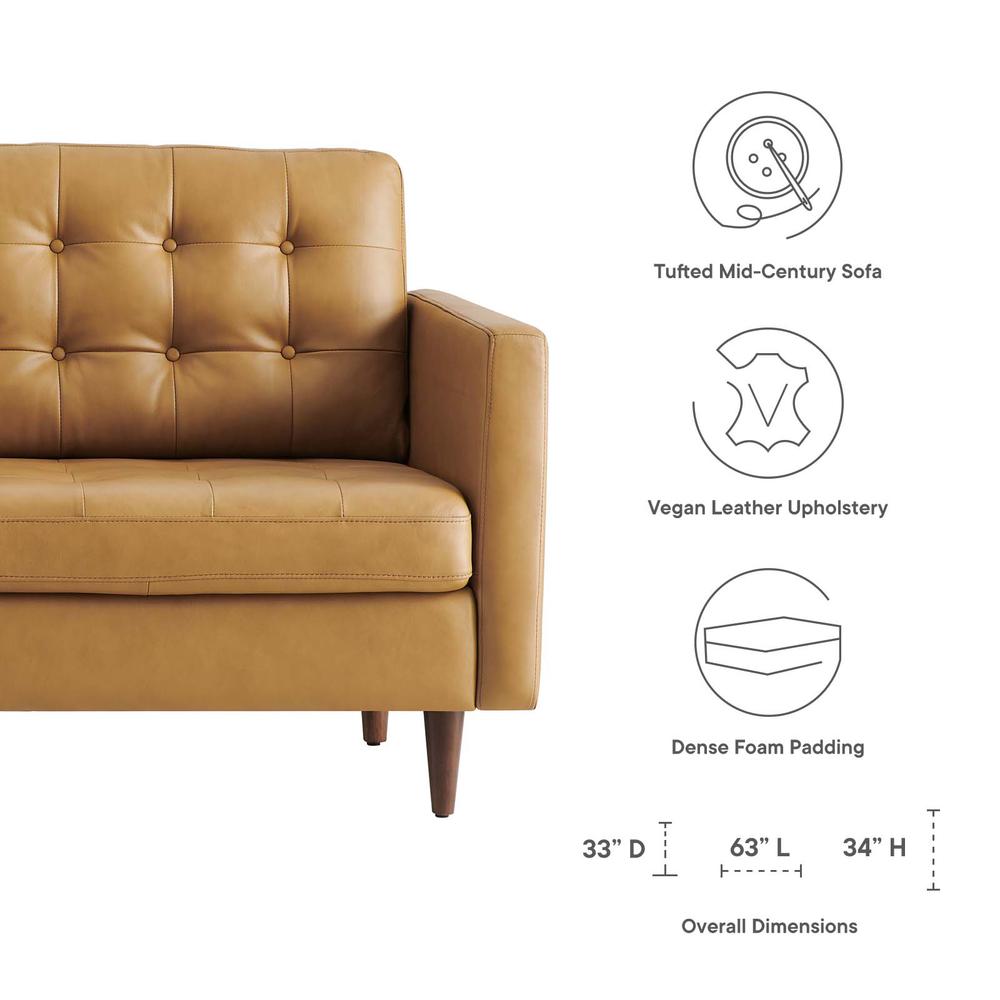Exalt Tufted Leather Loveseat. Picture 7