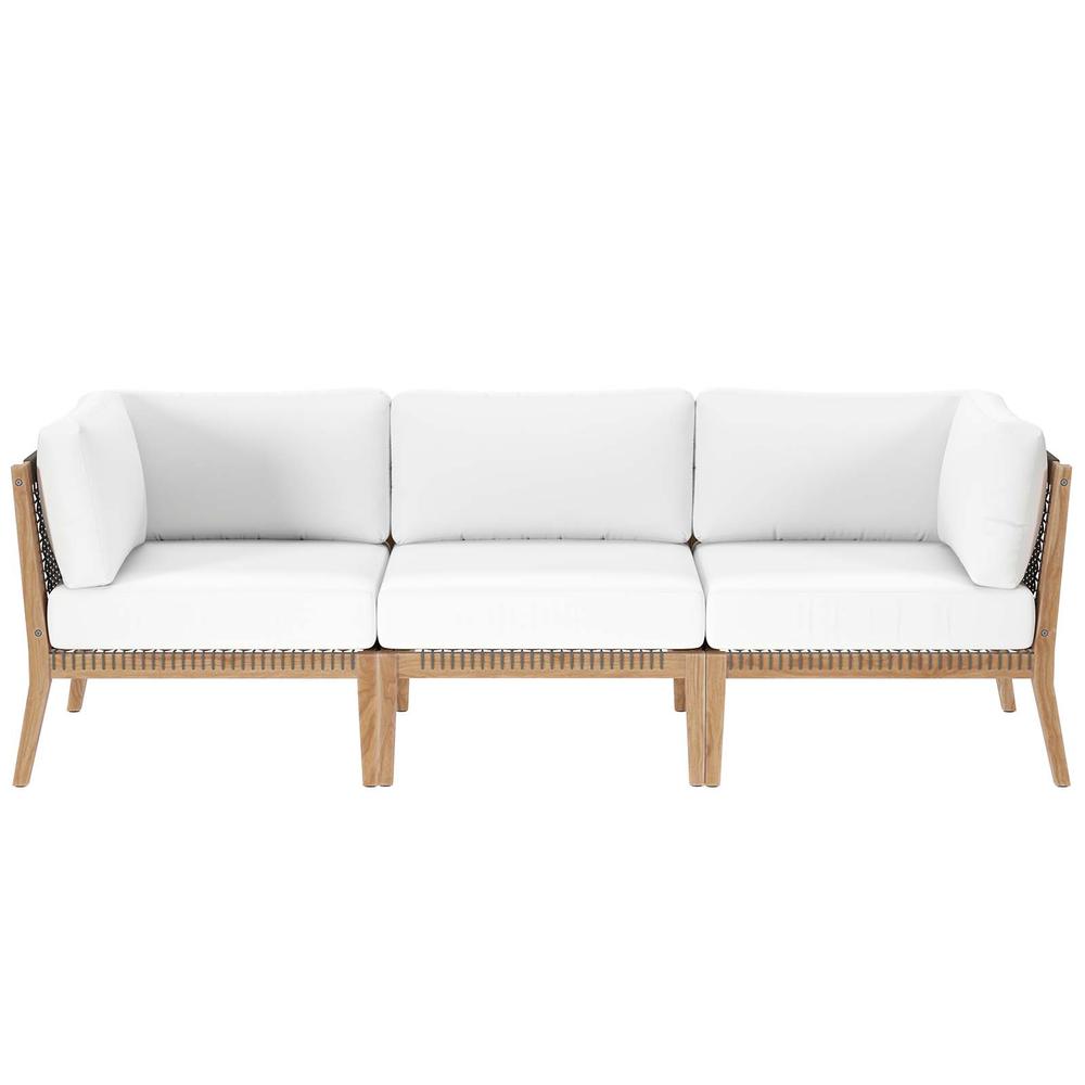 Clearwater Outdoor Patio Teak Wood Sofa. Picture 1