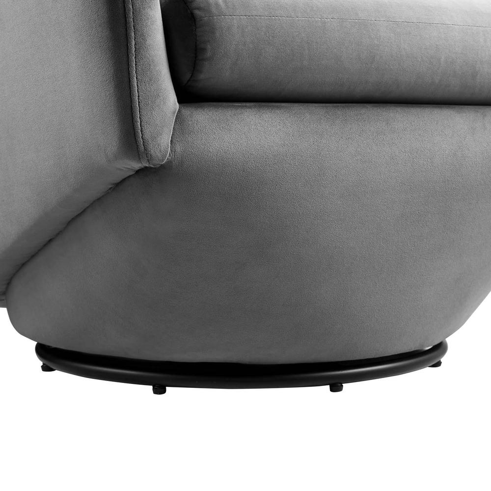 Series Performance Velvet Fabric Swivel Chair. Picture 5