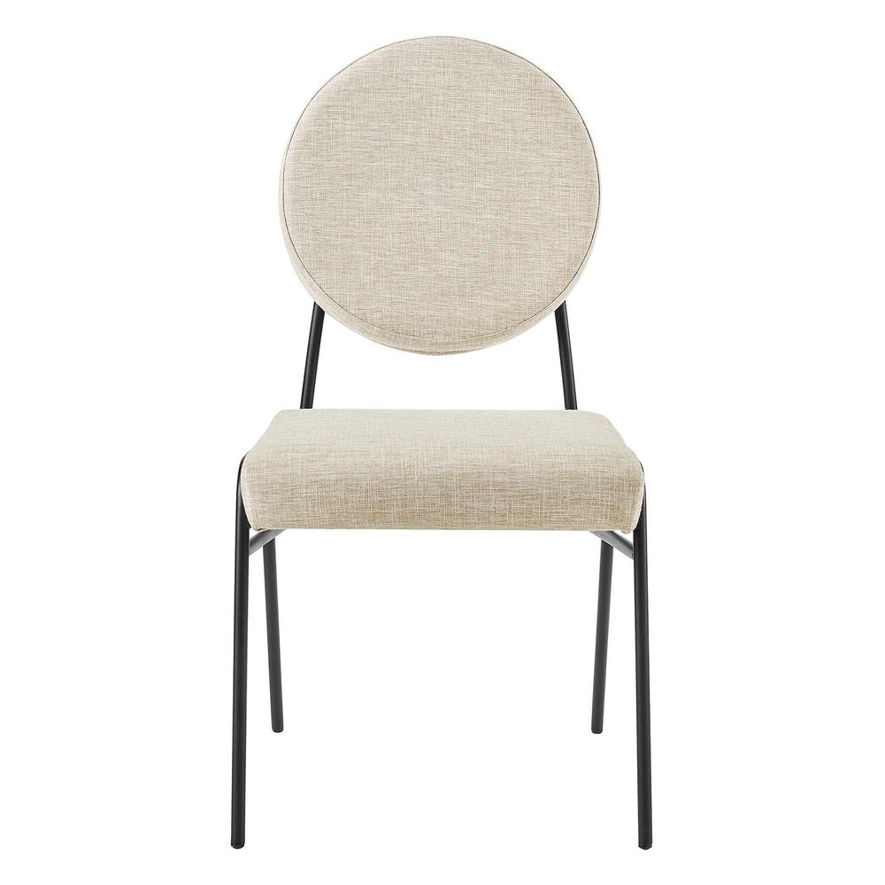 Craft Upholstered Fabric Dining Side Chairs. Picture 4