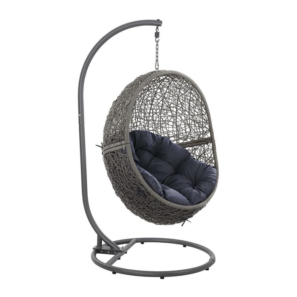 Encase Outdoor Patio Rattan Swing Chair. Picture 1