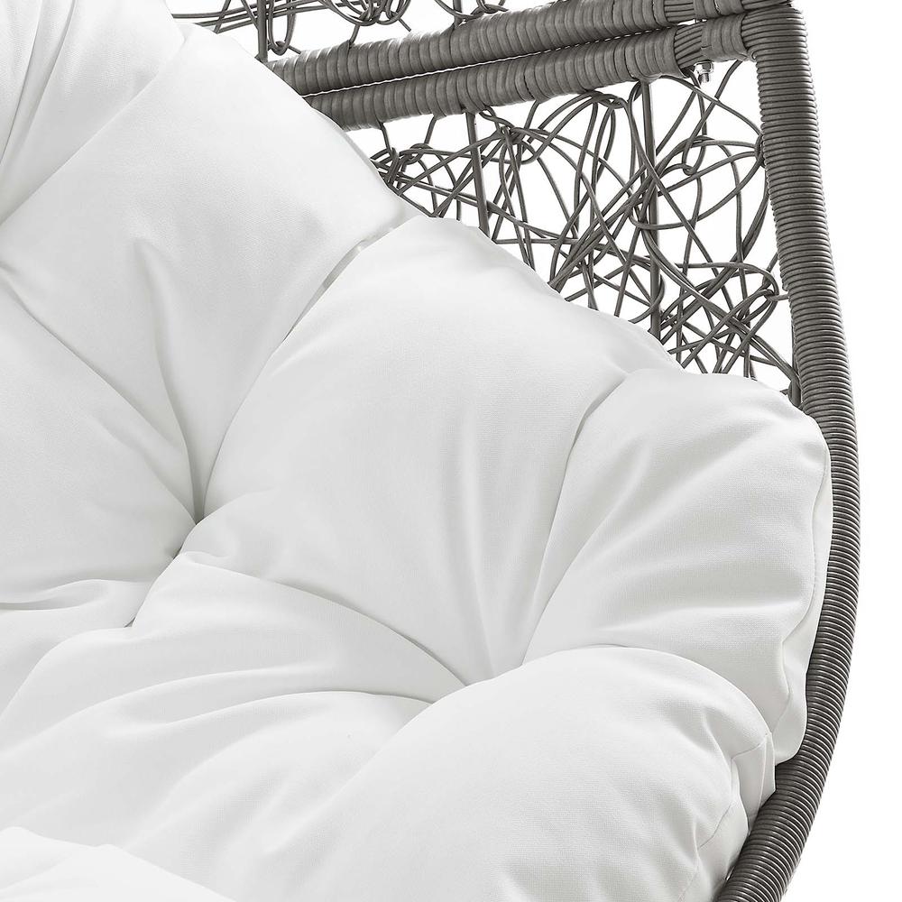 Encase Outdoor Patio Rattan Swing Chair. Picture 6